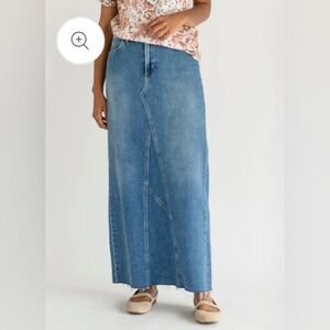 Inherit Co. Lee Modest Maxi Denim Skirt Made in USA Size Medium